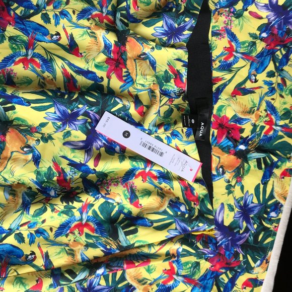 NWT AQUA - MARY KATRANTZOU Skirt with Parrots Size Medium. - Picture 4 of 4